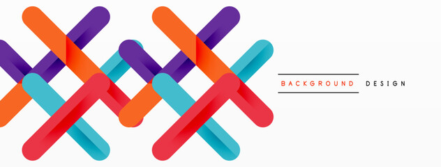 Colorful lines with shadows. Geometric background design. Vector Illustration For Wallpaper, Banner, Background, Card, Book Illustration, landing page