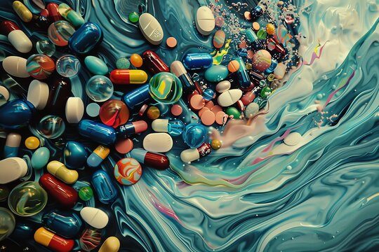 An abstract interpretation of painkillers morphing into soothing waves