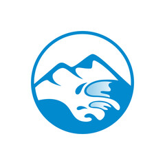 Coastal and Mountain logo vector illustration