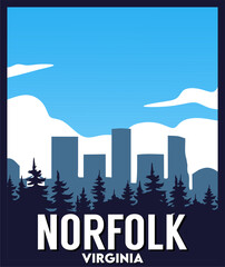 Obraz premium norfolk virginia with beautiful views of norfolk city
