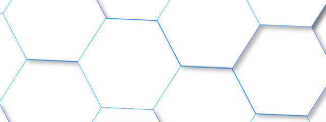 Abstract white hexagonal geometric background with shadow. Luxury White 3D futuristic honeycomb mosaic white background. Abstract white lines background. Vector Illustration.