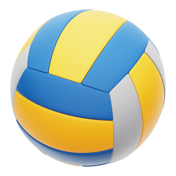 Volleyball 3D Rendering Icon Isolated Transparent Background