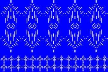white line pattern on blue background Local fabric pattern, ikat print style
