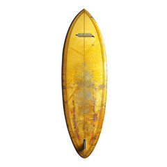 Vintage surfboard isolated on black background