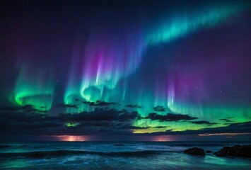 aurora over the sea