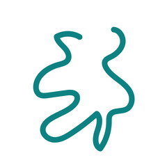 Green abstract shape line decor