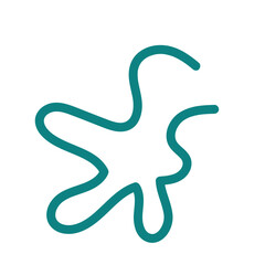 Green abstract shape line decor