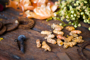 Turmeric on table