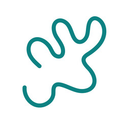 Obraz premium Green abstract shape line decor