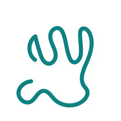 Obraz premium Green abstract shape line decor