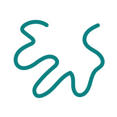 Green abstract shape line decor