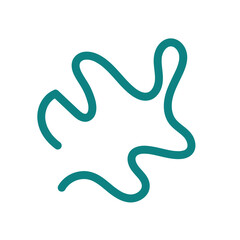 Green abstract shape line decor