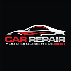 car automotive repair logo vector template
