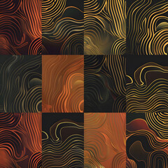 graphic wallpaper, floral patterns, abstract water lines, black and white soft colors for printing
