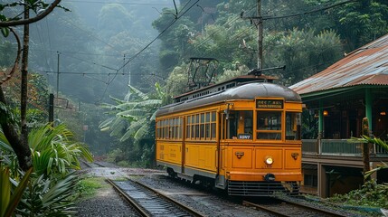 Obraz premium Cultural Cruises: Discovering Indonesia's Rich History on the Classic Tram
