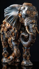 Fototapeta premium Elephant Steampunk Cyborg
