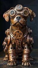 Fototapeta premium Dog Steampunk Machine