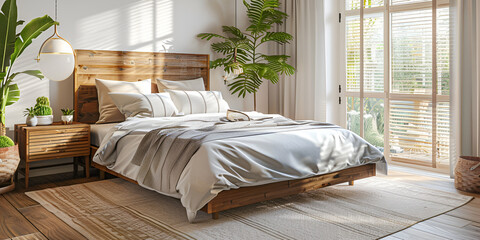 Bedroom interior design minimal aesthetic 3d rendered .Chic Minimalist Bedroom Inspiration.