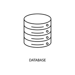 database concept line icon. Simple element illustration. database concept outline symbol design.