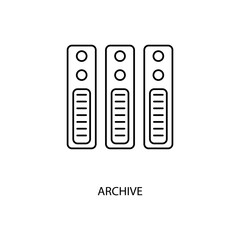 archive concept line icon. Simple element illustration. archive concept outline symbol design.