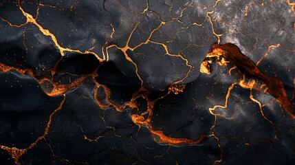 Abstract molten lava cracks texture