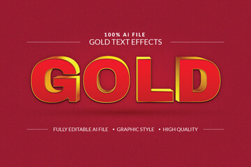 Editable Gold Text Effects With Realistic Neon Glow Effects. 