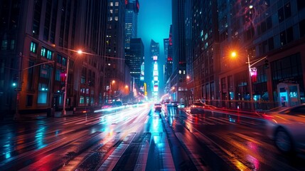 landscape night stree of city modern, background