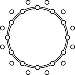 Circle Dotted Frame Shape