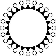 Circle Dotted Frame Shape