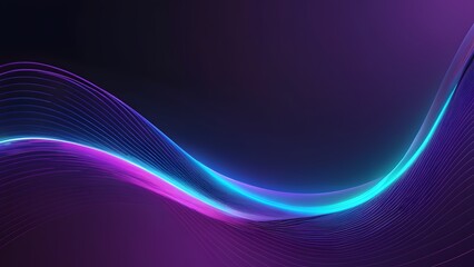 Naklejka premium Fluid purple wave lines creating a serene background