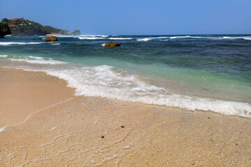 calm, peacefully, quiet, tropical beach during summer, sadranan beach