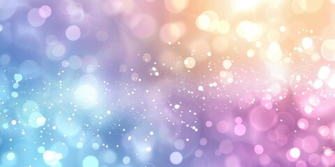 Obraz premium Sparkle pastel glitter bokeh background. Colorful rainbow texture unfocused water droplet wallpaper. Shiny snow pattern backdrop.
