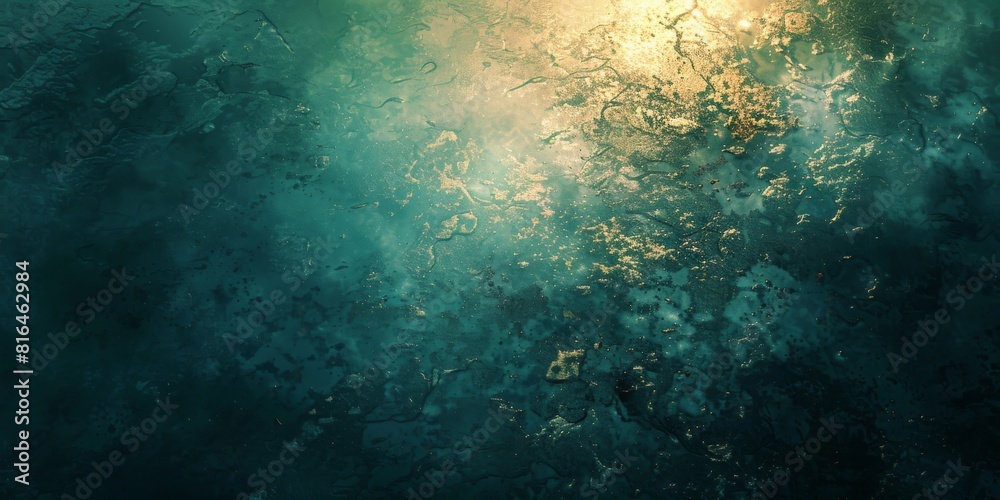 Wall mural abstract textured background wallpaper. colorful paint wall with starry night colors. underwater sun