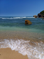 calm, peacefully, quiet, tropical beach during summer, sadranan beach