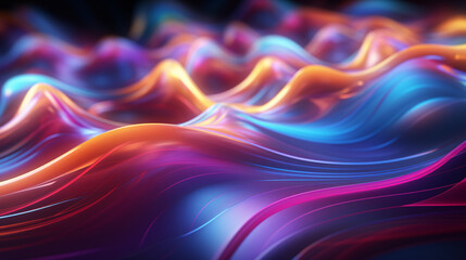 Colorful wave swirls with abstract geometric art design background
