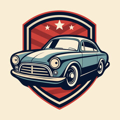 vintage car logo vector illustration