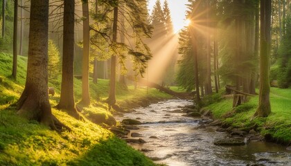 The serenity of a forest stream