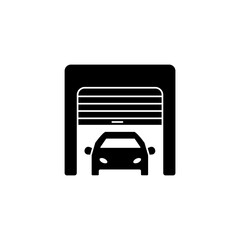 garage concept line icon. Simple element illustration. garage concept outline symbol design.