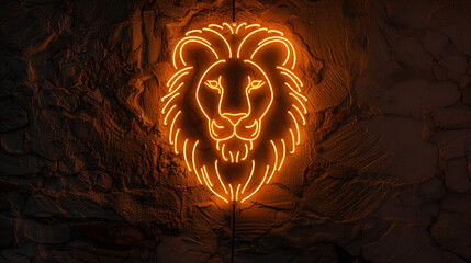 3D lion head design ideas with LED lights for clubs or bars, ideas, designs, lions, symbols, zodiac signs, art, inspiration, luxury, entertainment, animation objects, AI-generated.