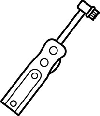 Electric toothbrush icon vector outline