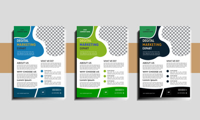 Corporate business flyer template design environment design. - Vector black design template for poster flyer brochure cover Flyer template layout design. business flyer, brochure, magazine .