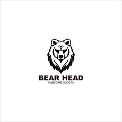 bear mascot logo vector design