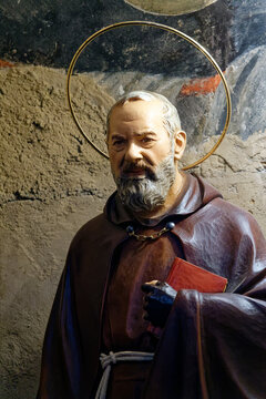 Statue of Saint Padre Pio of Pietrelcina. Italy