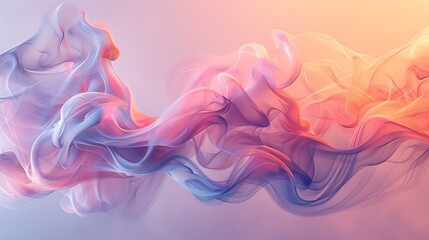 Fototapeta premium Abstract smoke pattern, swirling colors and soft gradients with an ethereal feel