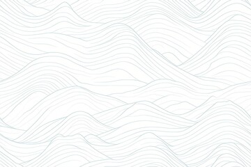 Minimalist Line Art Seamless Pattern with Gentle Mountain Contours