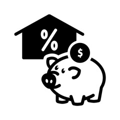 Vector solid black icon for Affordable