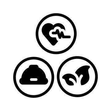 Vector solid black icon for Ehs service