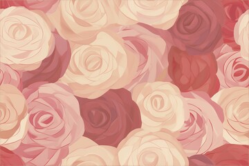Seamless Watercolor Rose Pattern background