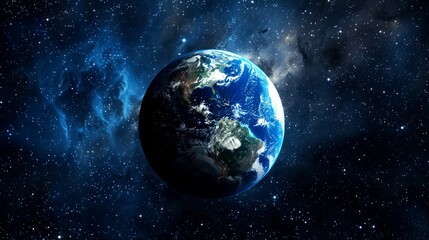 Obraz premium portrait of planet earth horizon in space