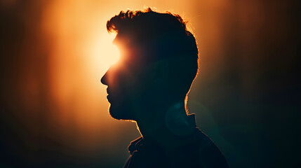 male silhouette : Generative AI